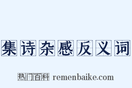 集诗杂感反义词是什么意思的图片